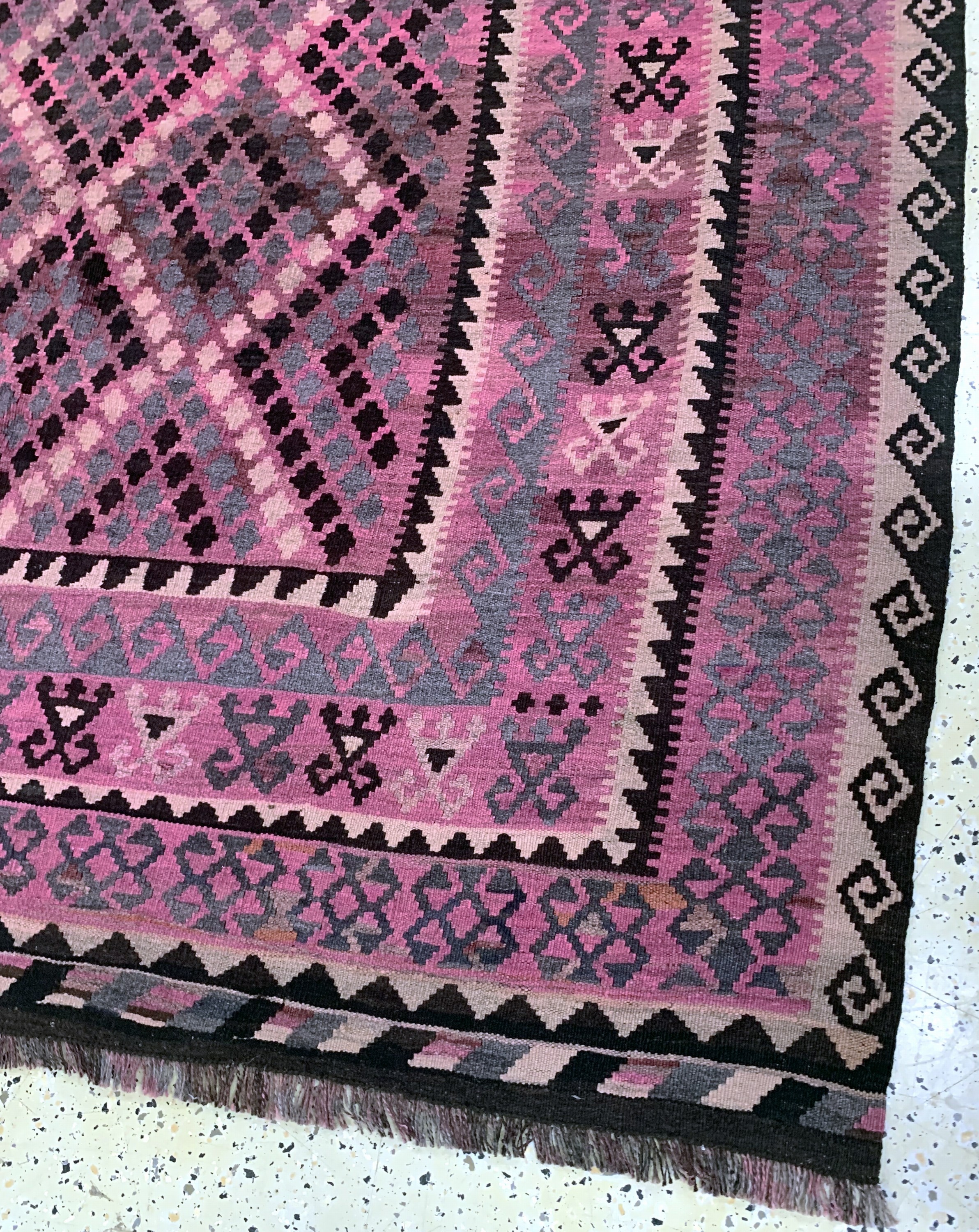 Detail d: Meymaneh Kelim, Afghanistan, Mitte 20.Jhd, Wolle auf Wolle, ca. 270 x 225 cm, EHZ: 1-2