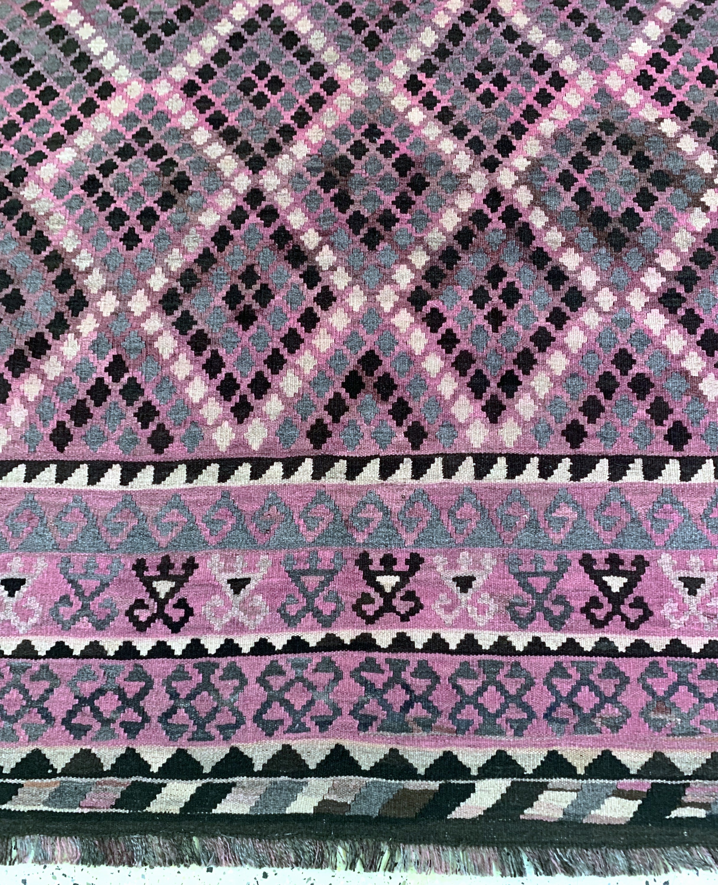 Detail e: Meymaneh Kelim, Afghanistan, Mitte 20.Jhd, Wolle auf Wolle, ca. 270 x 225 cm, EHZ: 1-2
