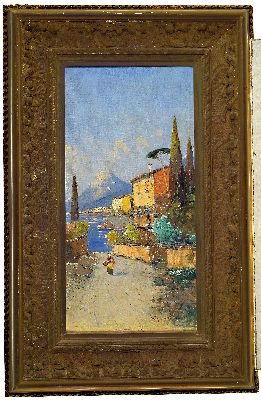 26995278k - Hans Wagner, 1885-1959, Sommerliche Partie an der Amalfiküste, Öl/Lwd, rechts unten ...