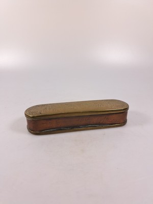 26995290e - Paar Tabakdosen, Niederlande, 18.Jh., Messing und Kupfer, allseitig graviert, Deckel und ...
