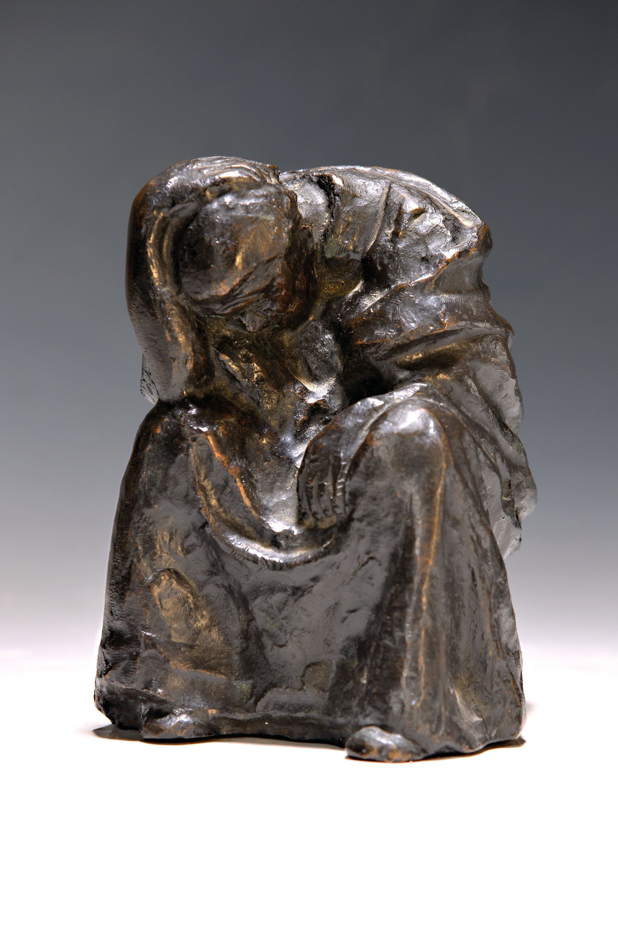 Image 26995885 - Fritz Best, 1894-1980 Kronberg/Taunus, Verzweifelter, Bronze, patiniert, signiert, H.16 ...