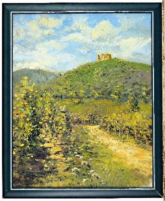 26995872l - Karl August Wolff, ge. 1938 Ludwigshafen, 2 Gemälde: Kopfweiden am Bach, Öl/Lwd, ...