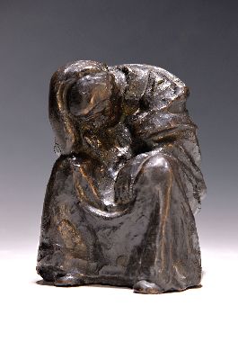 26995885k - Fritz Best, 1894-1980 Kronberg/Taunus, Verzweifelter, Bronze, patiniert, signiert, H.16 ...