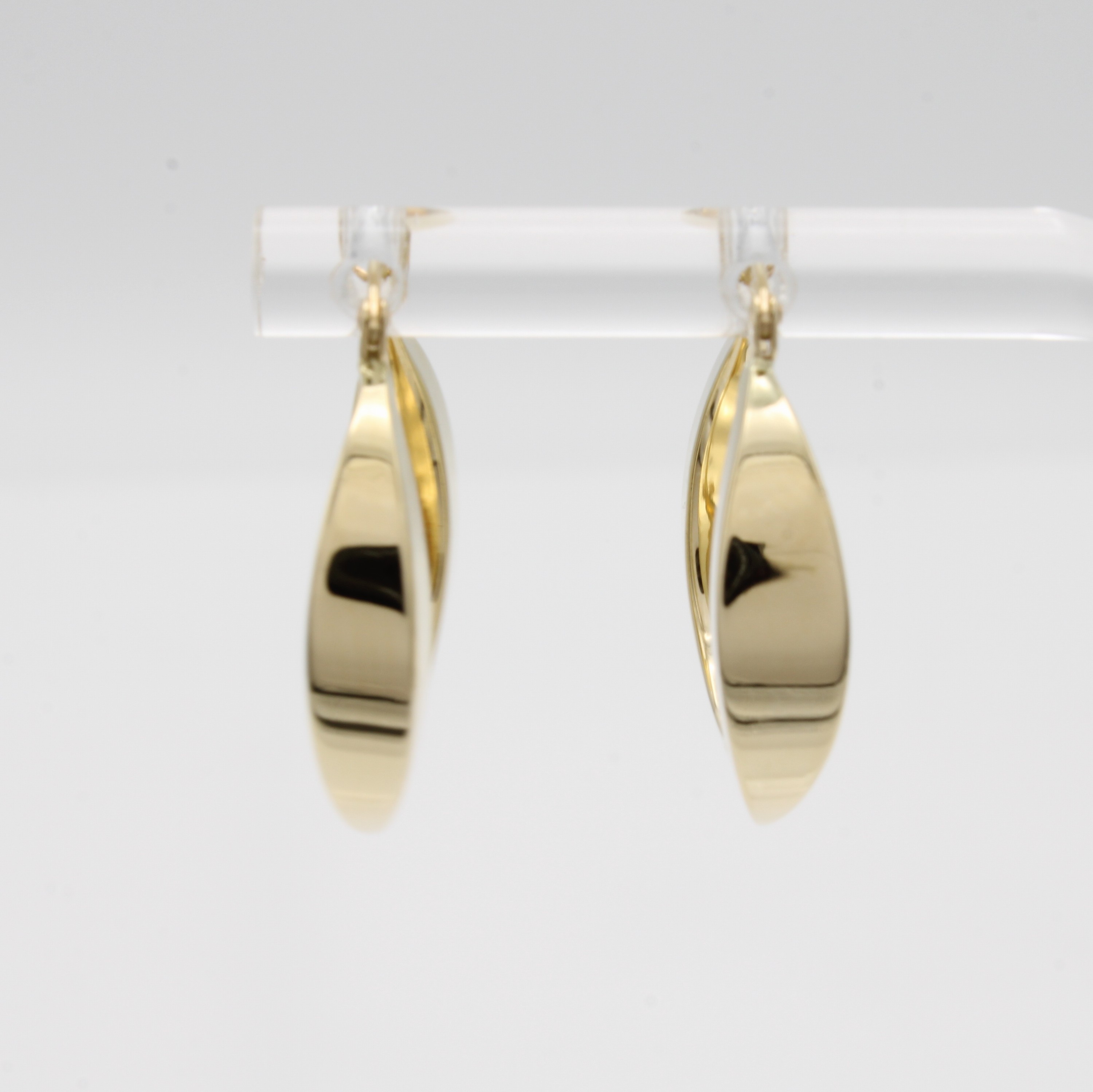 Image 26996091 - Paar Creolen, GG 585/000, glattes Design