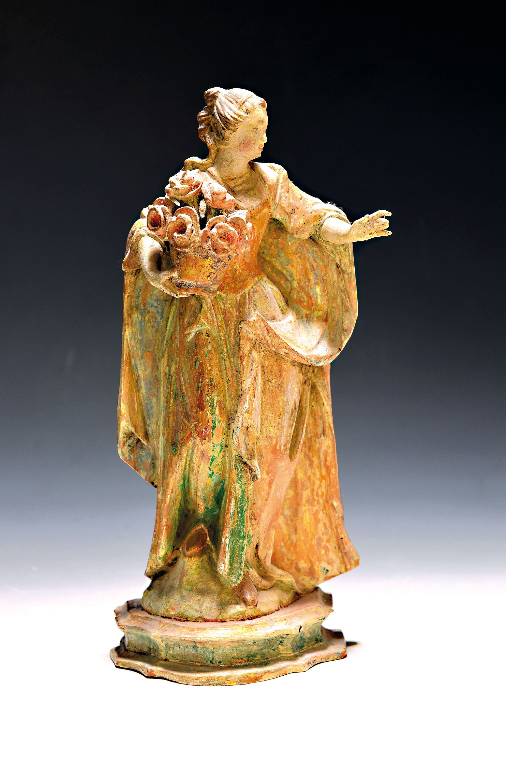 Image 26996152 - Bildschnitzerei, wohl Grödnerthal, um 1770/80, Pappelholz, geschnitzt, Allegorie auf ...