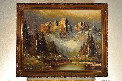 26996107k - Günther Seekatz, geb. 1928 Langenberg,, Langkofelgruppe, Dolomiten Gruppe, Öl/Lwd, ...