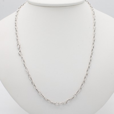 26996115a - Gliederkette, WG 585/000, strukturiert, Karabinerschl., L. ca. 45 cm