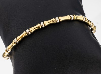 Image 18 kt Gold Armband, GG/WG 750/000, L. ca. 19 cm, Karabinerschließe, ca. 11.2 g