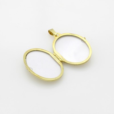 26996156a - Anhänger ´Medaillon´, GG 585/000, z.T. matt