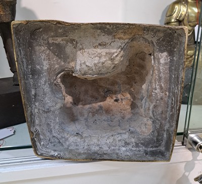 26996187i - Große Bronzefigur, Ganesha, Khmer-Stil, wohl 19. Jh., kniende Darstellung, in einer ...