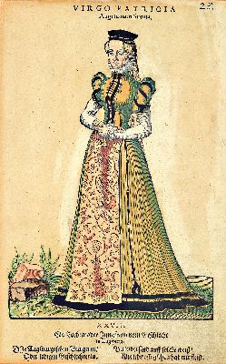 26996356a - Jost Amman, 1539 - 1591, vier Holzschnitte, vier Trachten, später koloriert, ...