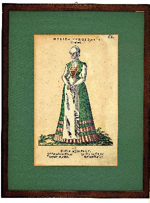 26996356n - Jost Amman, 1539 - 1591, vier Holzschnitte, vier Trachten, später koloriert, ...