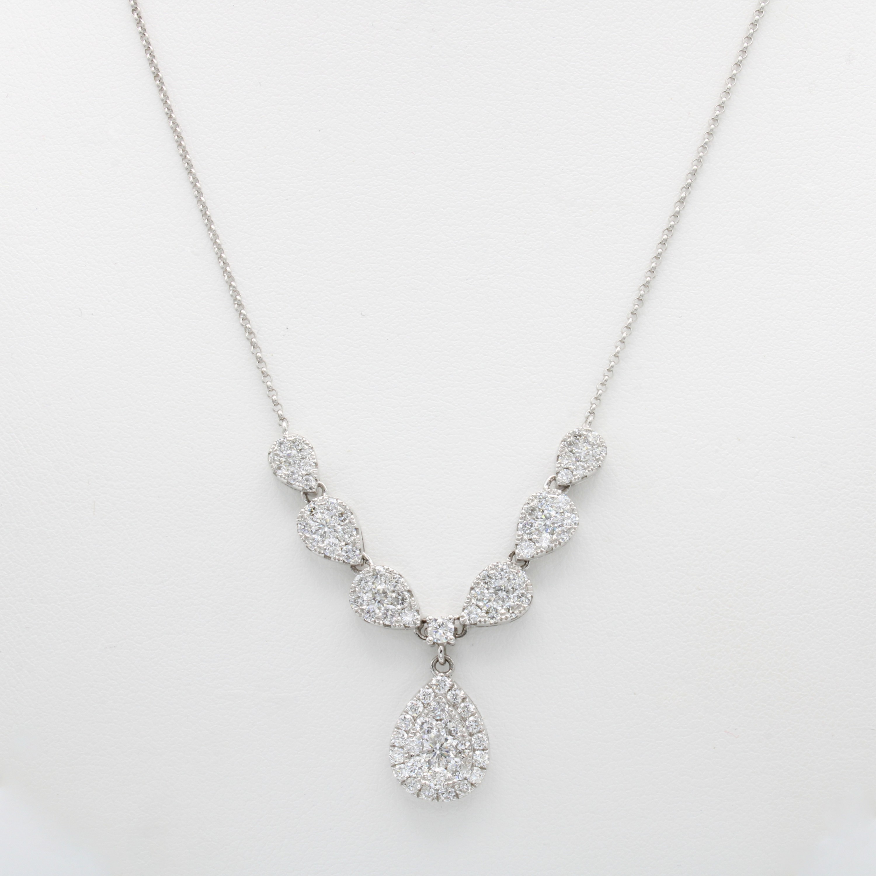 Image 26996405 - Collier mit Brillanten, WG 750/000, Brill. zus. ca. 2.25 ct feines Weiß-Weiß/p, ...