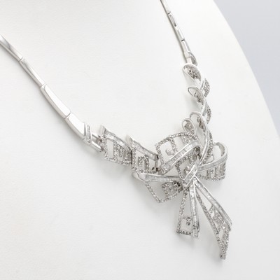 26996424a - Collier mit Diamanten und Brillanten, WG 750/000, Diam. zus. ca. 2.05 ct u. Brill. zus. ...