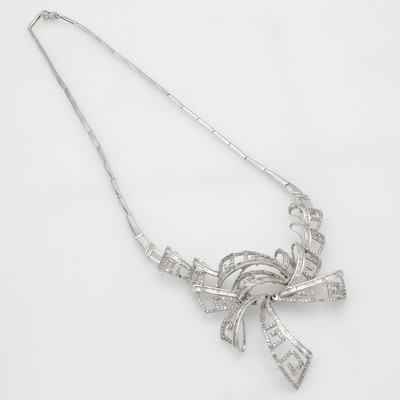 26996424b - Collier mit Diamanten und Brillanten, WG 750/000, Diam. zus. ca. 2.05 ct u. Brill. zus. ...