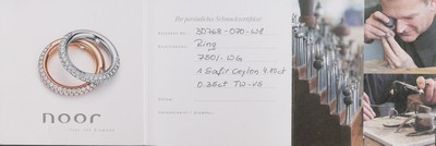 26996500a - 18 kt Gold NOOR Saphir-Brillant-Ring, WG 750/000, qualitätvolle Verarbeitung, ...