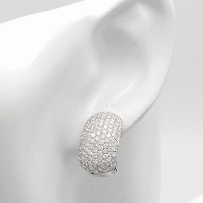 26996700a - Paar Ohrstecker mit Brillanten, WG 750/000, 228 Brill. zus. ca. 3.49 ct feines Weiß/si, ...