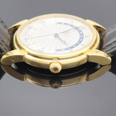 26996952c - JAQUES LEMANS Herrenarmbanduhr Worldtimer Referenz 607, Schweiz um 1995, Automatik, ...