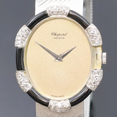 26996974a - CHOPARD Armbanduhr in WG 750/000 mit Diamanten, Schweiz um 1975, Handaufzug, Boden ...