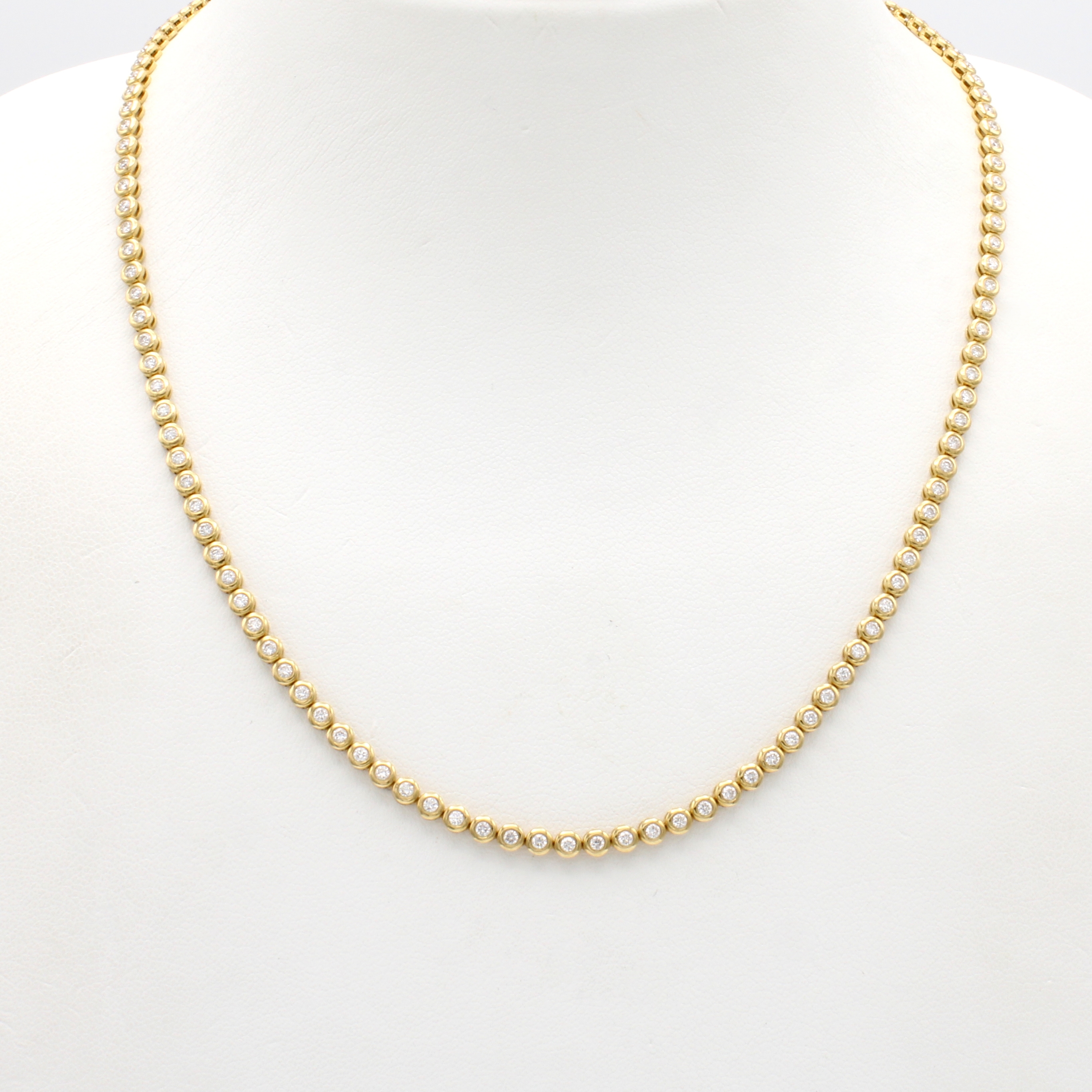 Image 26997269 - Collier mit Brillanten, GG 750/000, vollbes.m. insges. 128 Brill. in Zargenfassungen ...