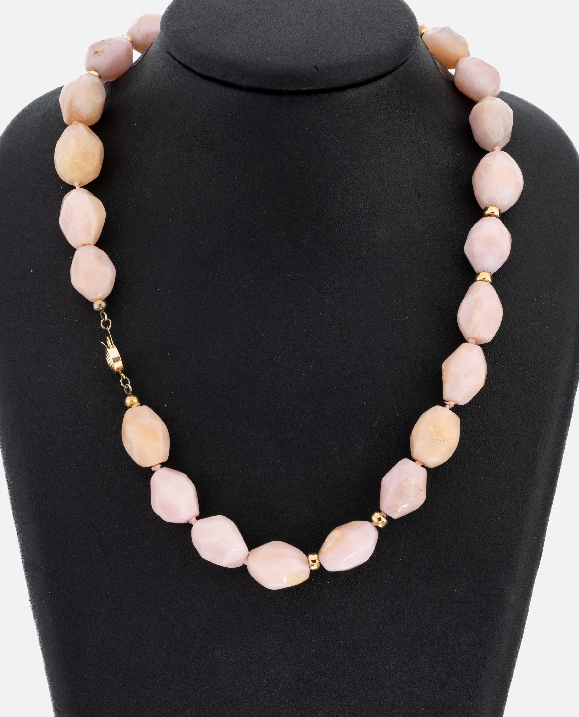 Image 26997388 - Opal-Collier mit 14 kt Gold Schließe, Engelshaut-Opal, muggelige Oliven, ...