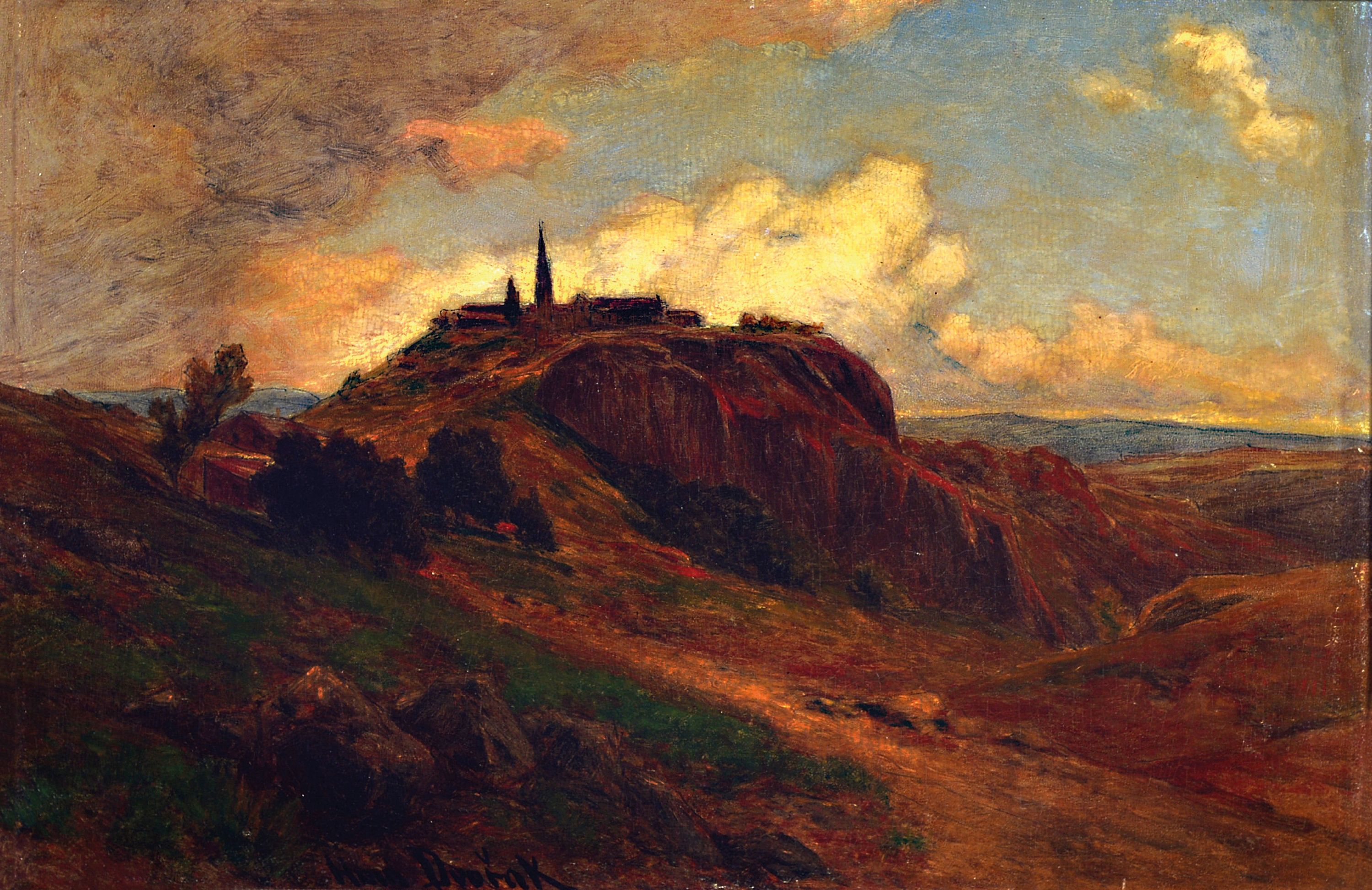 Image 26997791 - Hans Dvorak, 1880 Wien-1915 Prag, Studie, ´Leopoldbergs in Döbling´, mittig unten ...