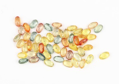 Image Lot lose Saphire, ca. 16.32 ct, ovalfacett., versch. Farben Schätzpreis: 2100, - EUR