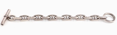 Image 26997778a - HERMES Armband, Silber, vintage, L. ca. 21 cm, Knebelschließe, Punzen teilw. ...