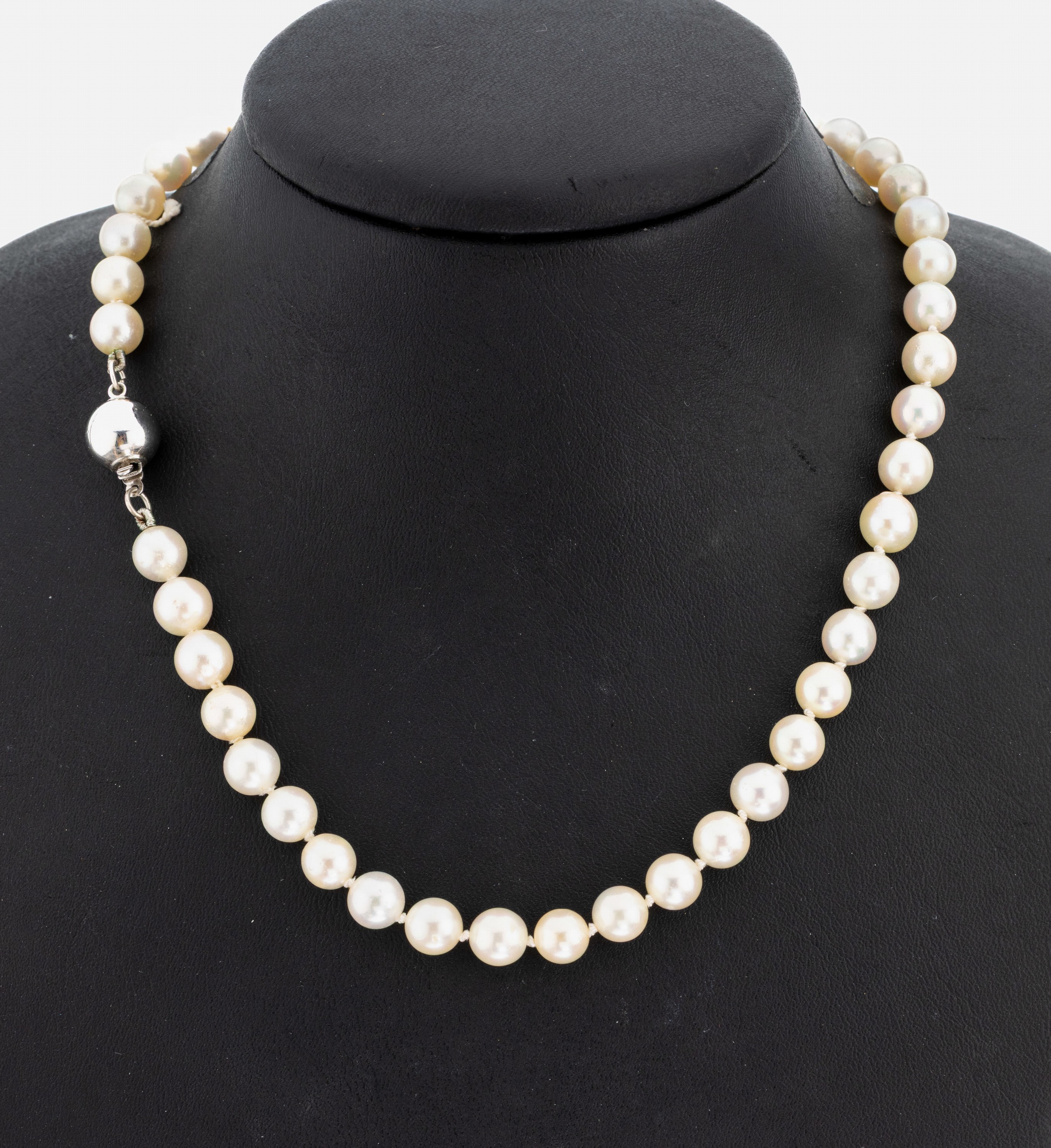 Image 26997804 - Zuchtperl-Collier, Akoyazuchtperlen, D. ca.7-7.5mm, L. ca. 112 cm, Kugelschließe 925er ...