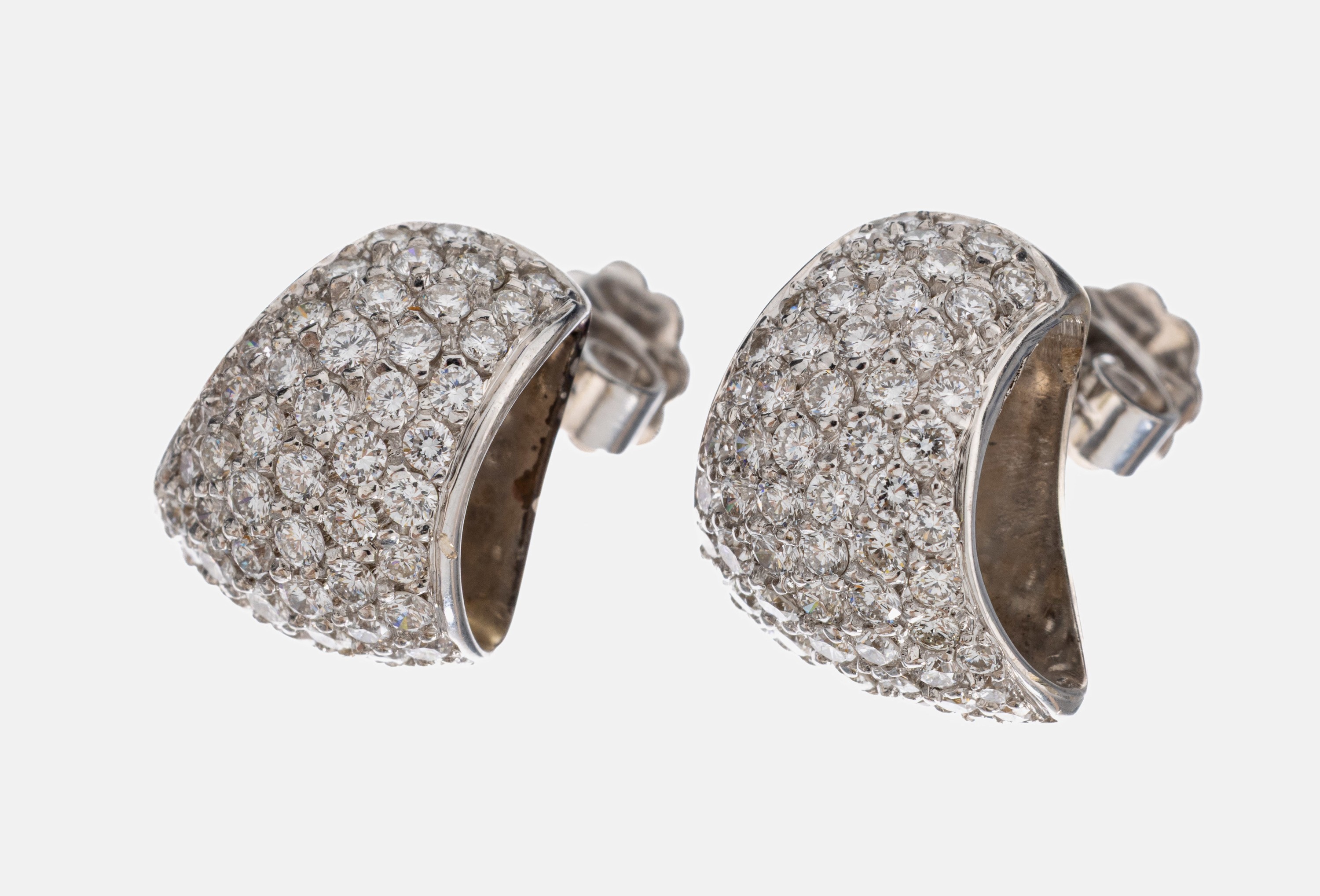 Image 26997833 - Paar 18 kt Gold Brillant-Ohrstecker, WG 750/000, Brillanten zus. ca. 2.0 ct feines ...