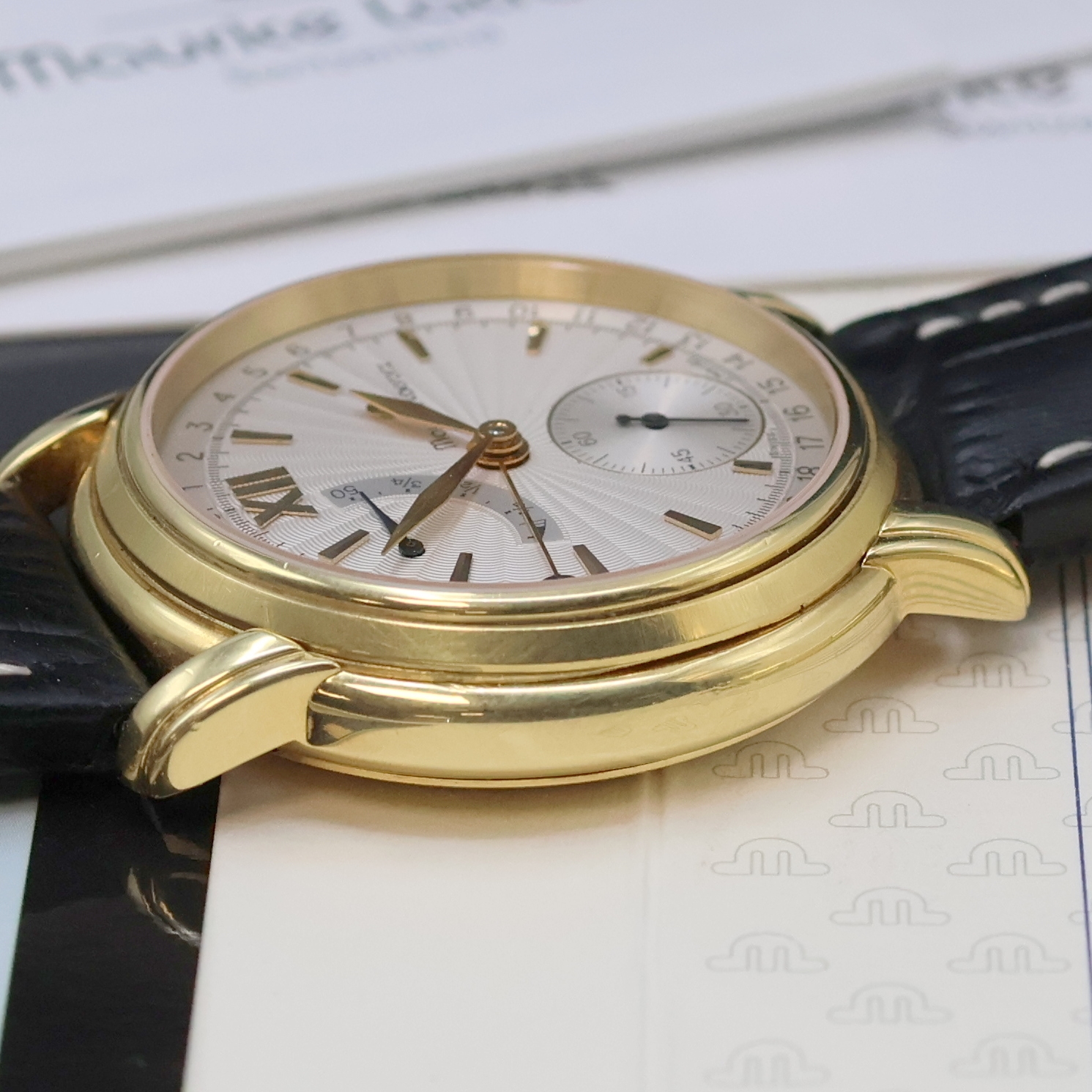 Detail d: MAURICE LACROIX auf 350 Stück limitierte Herrenarmbanduhr aus der Masterpiece Collection Referenz 50730, Schweiz verk. lt. beil. Pap. 12/1998, ...