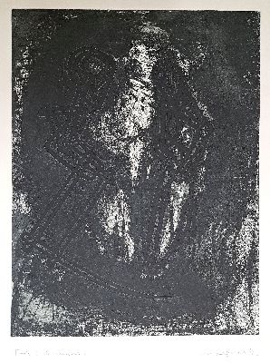 26997819l - Michael Morgner, geb. 1942 Dittersdorf, 2 Radierungen, ´Tod Knieende´ 1992 und ´Angst´ ...