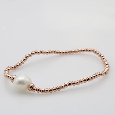 Image Flexibles Armband mit Süßwasserzuchtperle, 925er Silber verg., l. barocke, ...