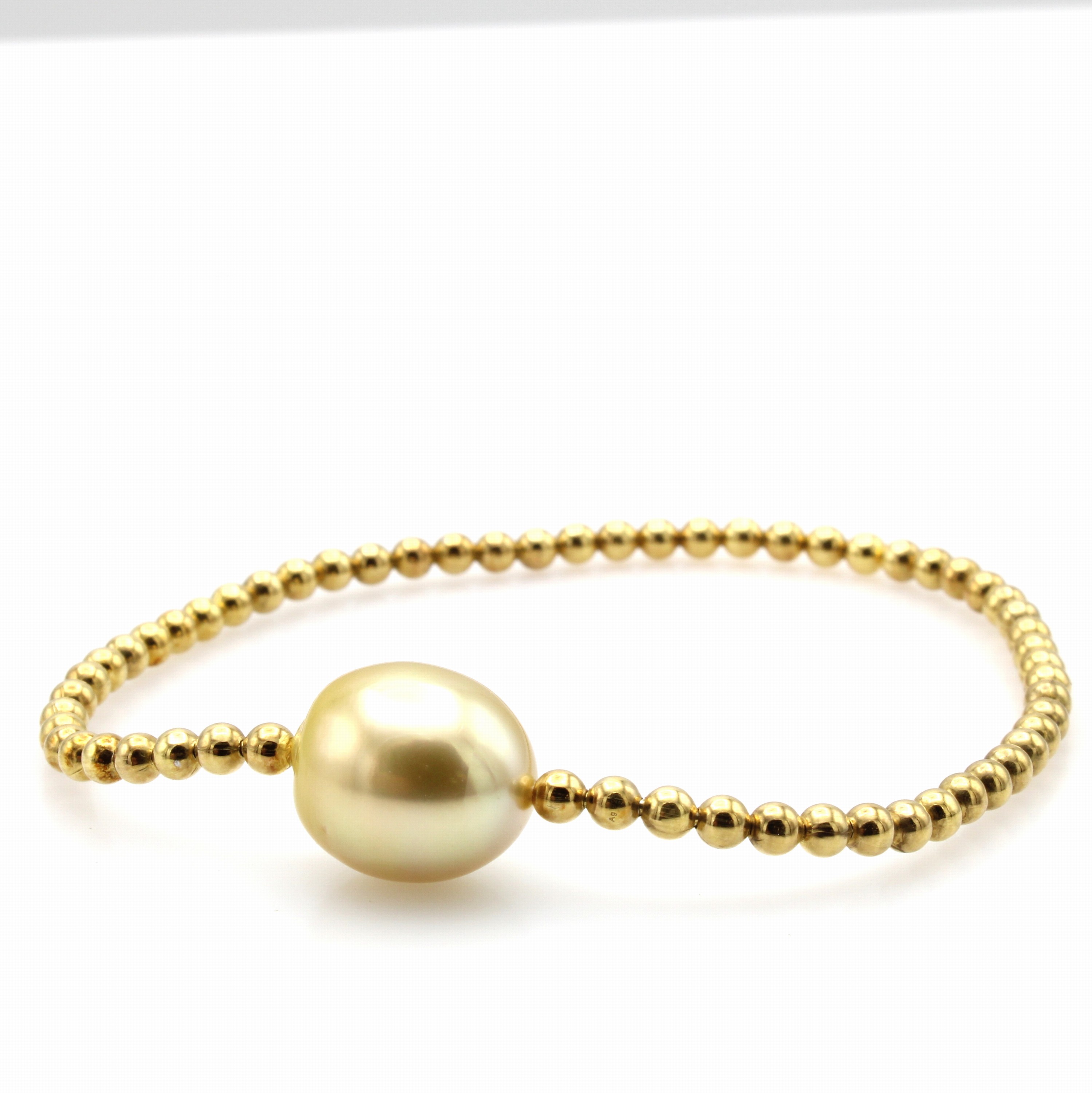 Image 26998280 - Flexibles Armband mit Südseezuchtperle, 925er Silber verg., barocke Perle, D. ca. 8-10mm