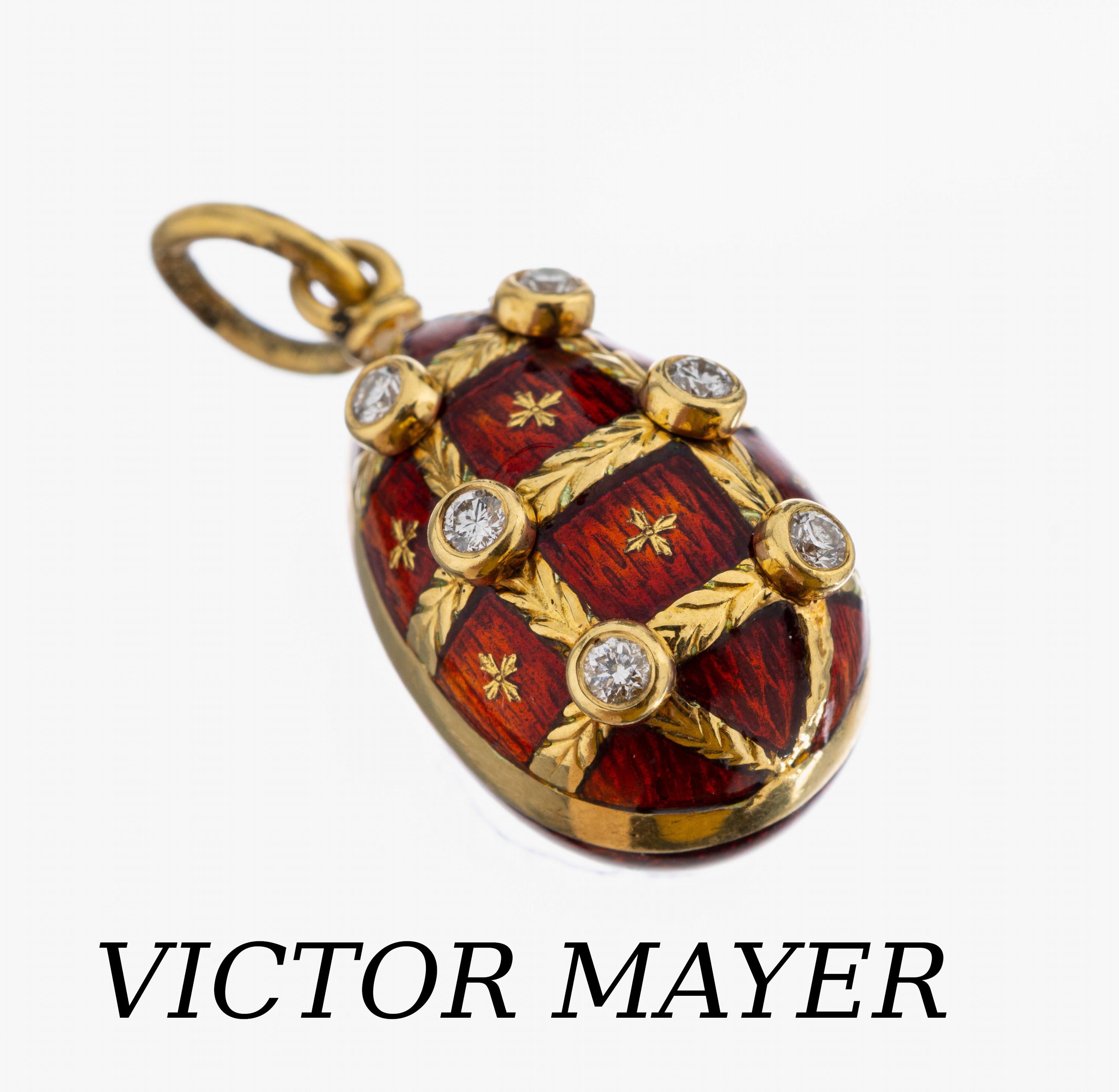 Image 26998366 - 18 kt Gold VICTOR MAYER Email-Brillant -Anhänger, GG 750/000, VICTOR MAYER für ...