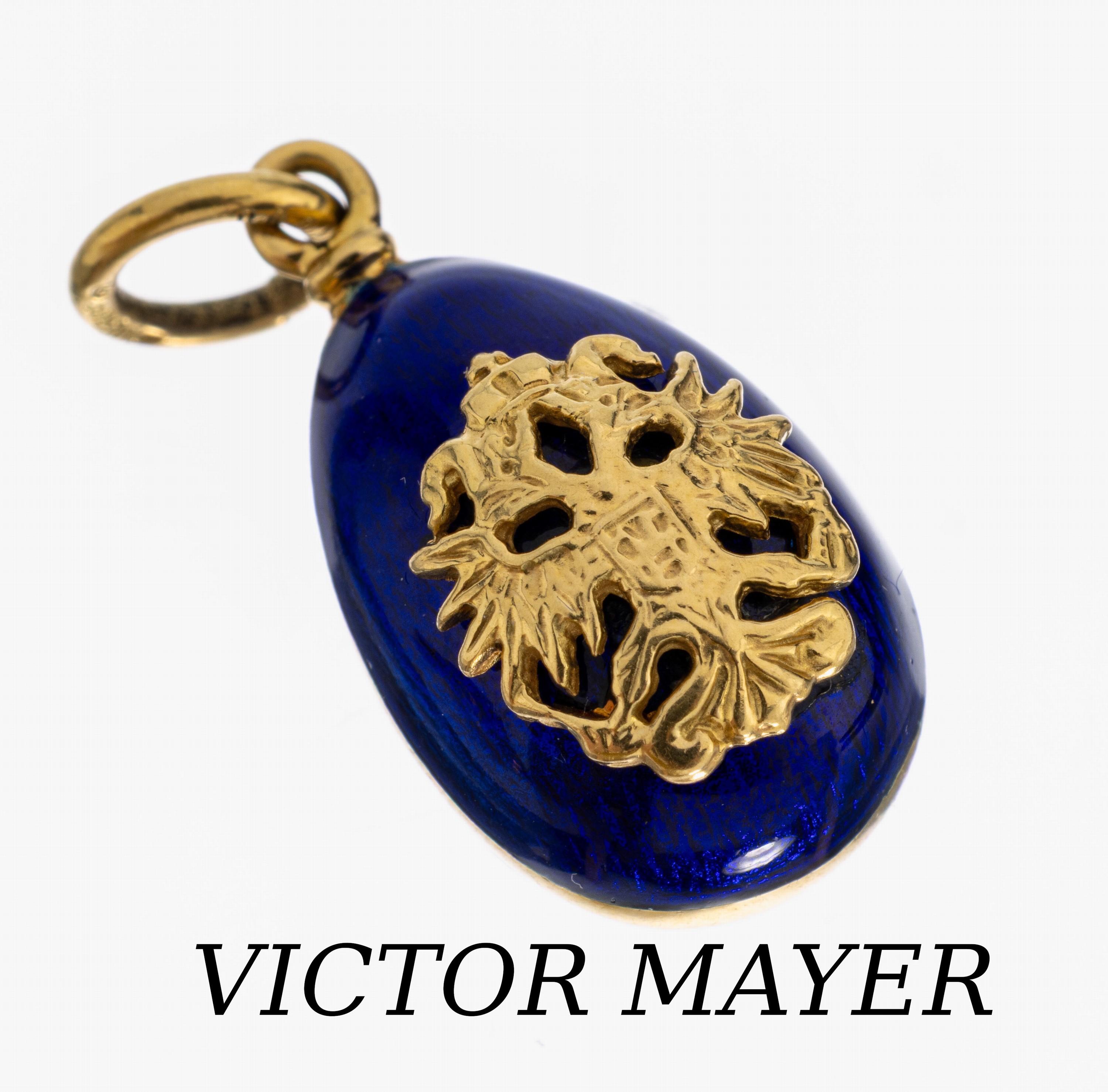 Image 26998446 - 18 kt Gold VICTOR MAYER Email-Anhänger, GG 750/000, VICTOR MAYER für FABERGE, Ei, ...