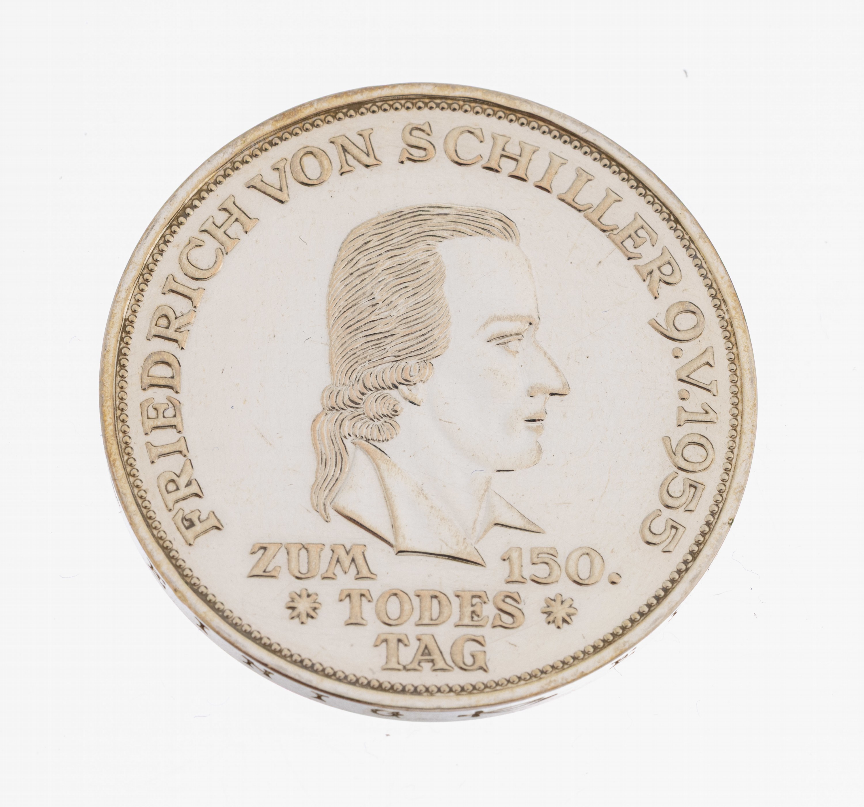 Image 26998470 - Silbermünze, 5 Mark, Deutschland, 1955, 150. Todestag Friedrich Schiller
