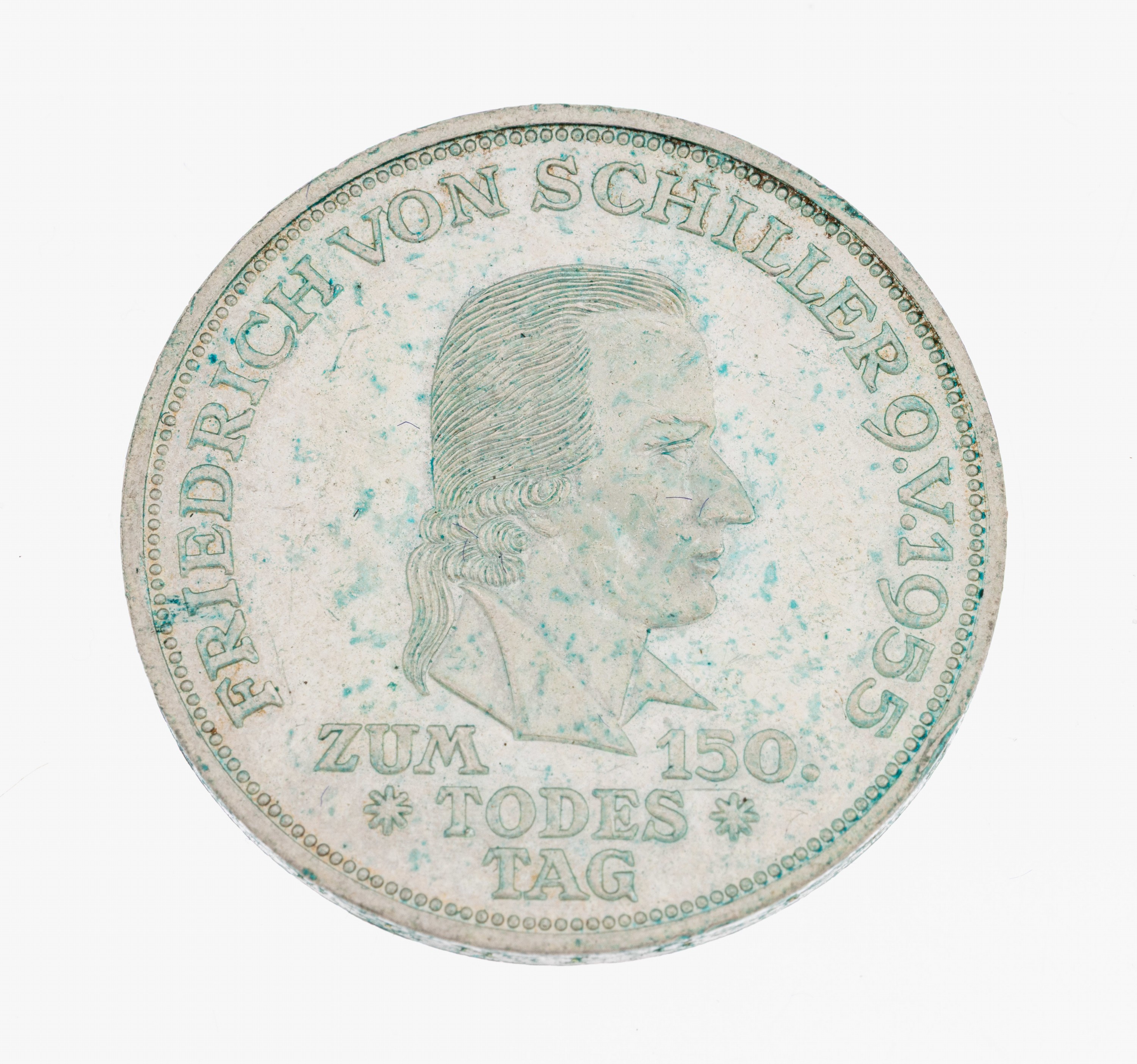 Image 26998473 - Silbermünze, 5 Mark, Deutschland, 1955, 150. Todestag Friedrich Schiller