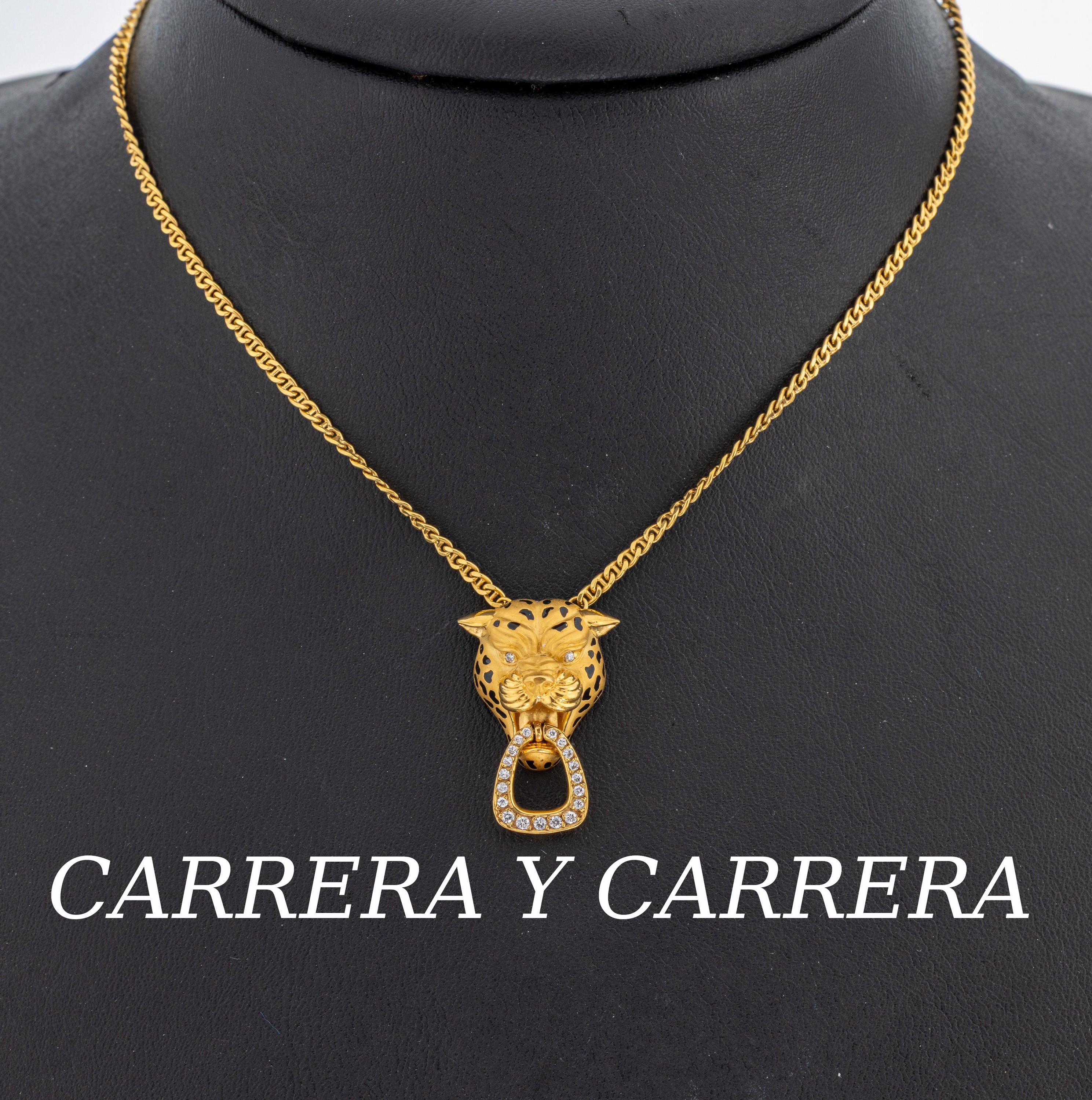 Image 26998791 - 18 kt Gold CARRERA Y CARRERA Brillant-Collier, GG 750/000, Mittelteil in Form eines ...