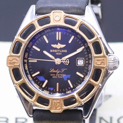 26998790a - BREITLING Lady J Damenarmbanduhr Referenz D52065, quarz, verschr. Edelstahlgeh., eins. ...