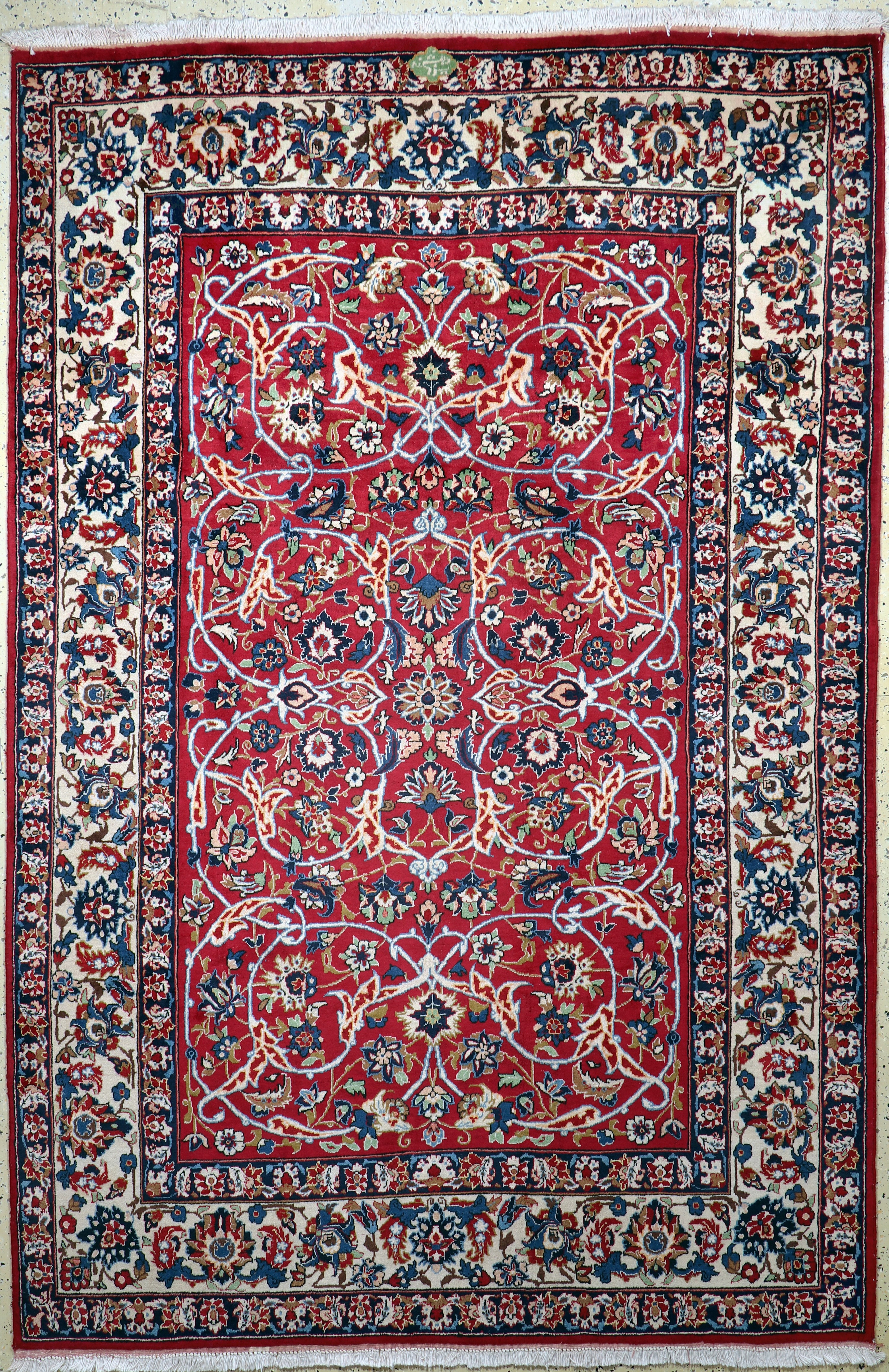 Image 26998980 - Yazd signed, Persia, mid-20th century, wool oncotton, approx. 298 x 198 cm, condition: ...