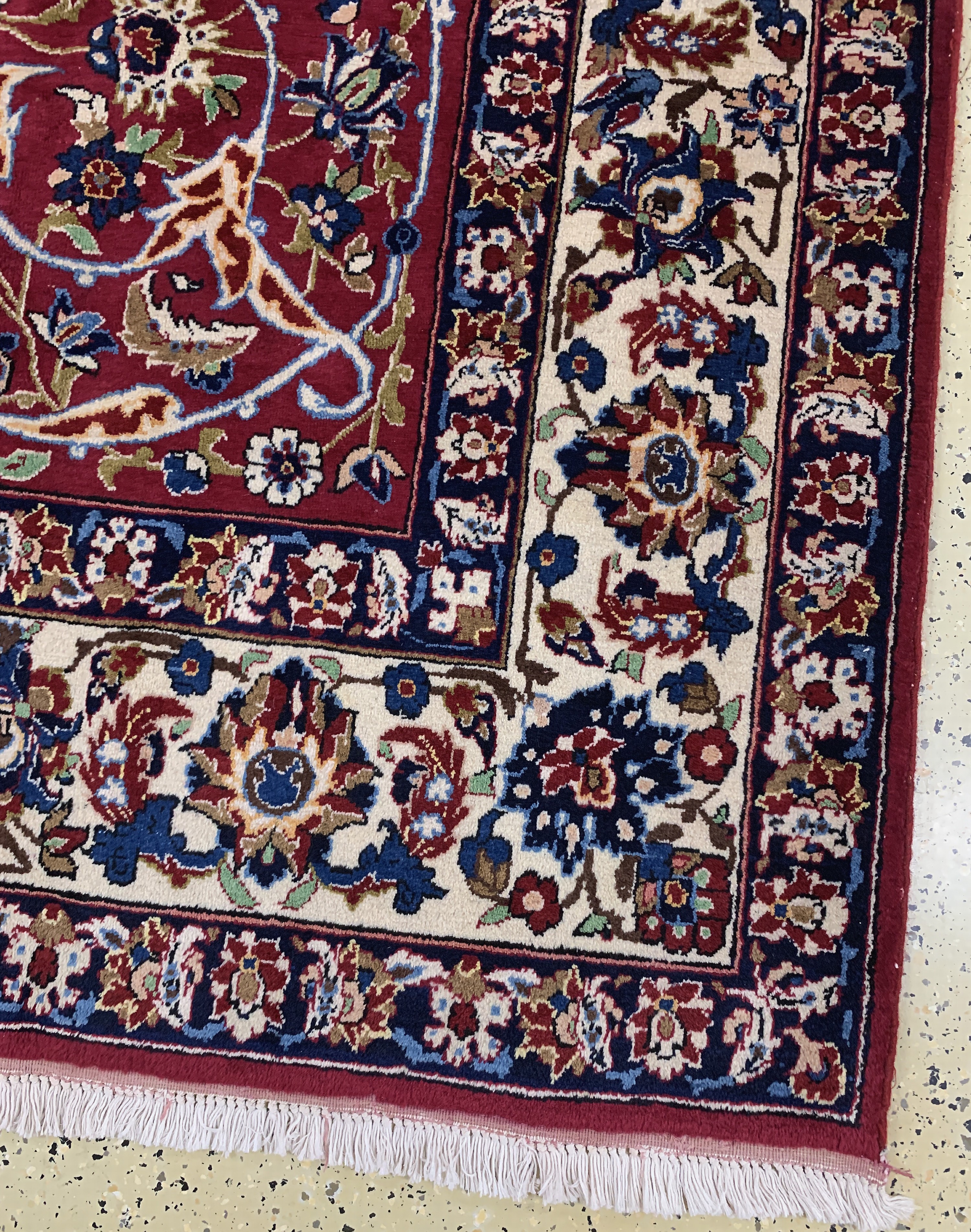 Detail a: Yazd signiert, Persien, Mitte 20.Jhd, Wolleauf Baumwolle, ca. 298 x 198 cm, EHZ: 1-2