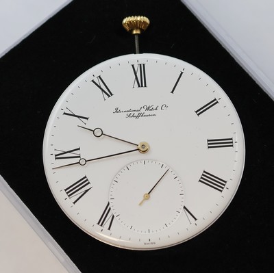 26998901b - IWC vergoldetes Taschenuhrwerk Kaliber 9520, Schweiz um 1970, verg. Werk m. ...