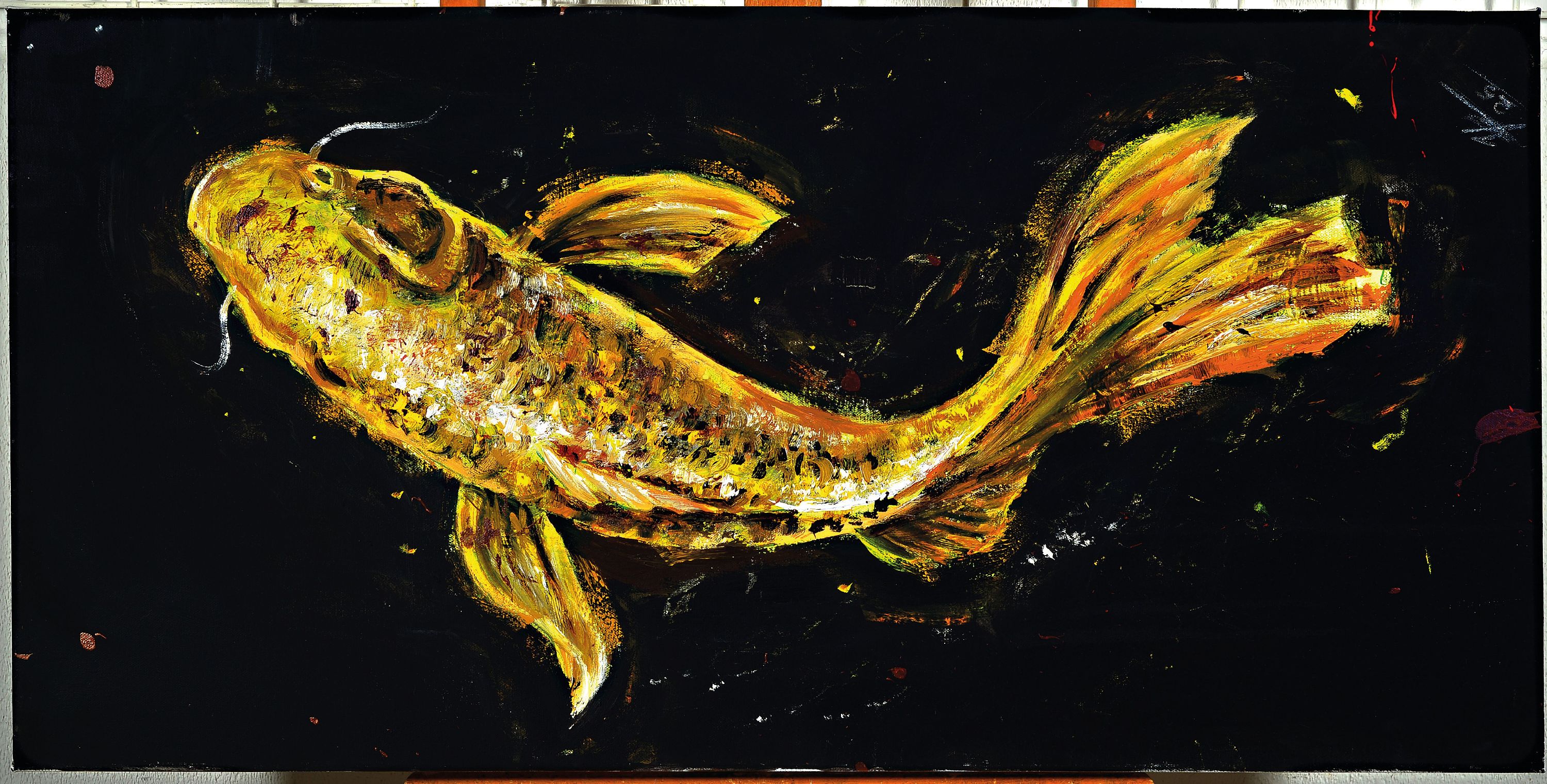 Image 26999038 - Yves-Marcel Münch, geb. 1994, zeitgenössischer Künstler in Wiesloch, Koi, Öl/Lwd, ...