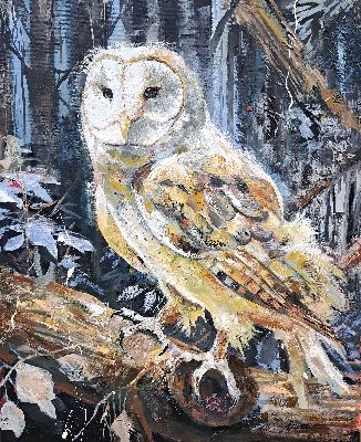 26999037k - Yves-Marcel Münch, geb. 1994, zeitgenössischer Künstler in Wiesloch, Schleiereule, ...