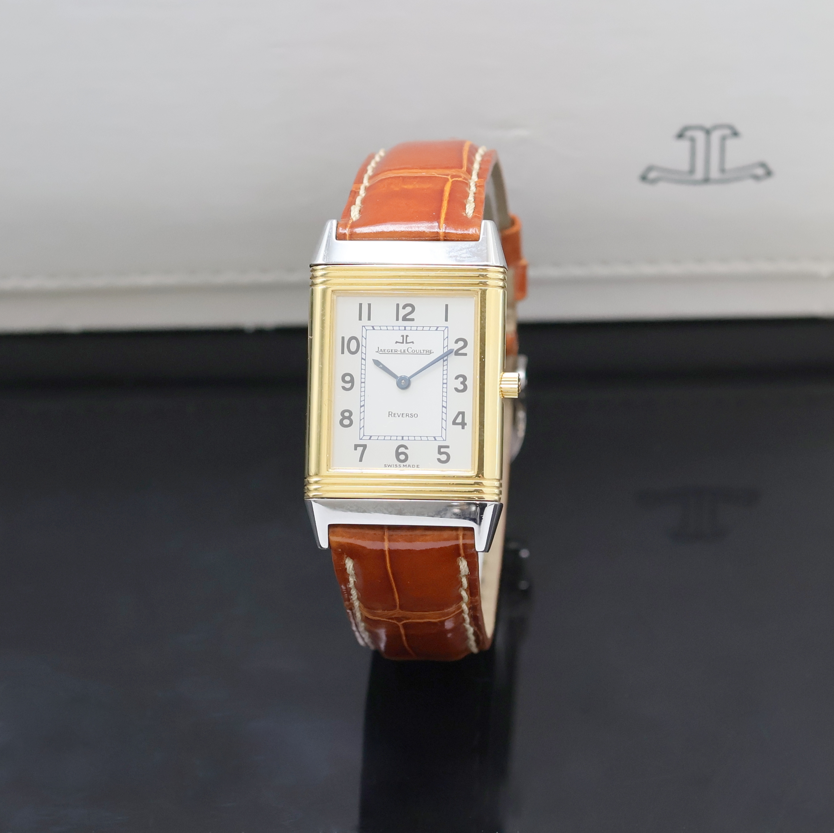 Image 26999552 - Jaeger-LeCoultre Reverso Armbanduhr Referenz 250.5.86, Schweiz um 2000, Handaufzug, um ...
