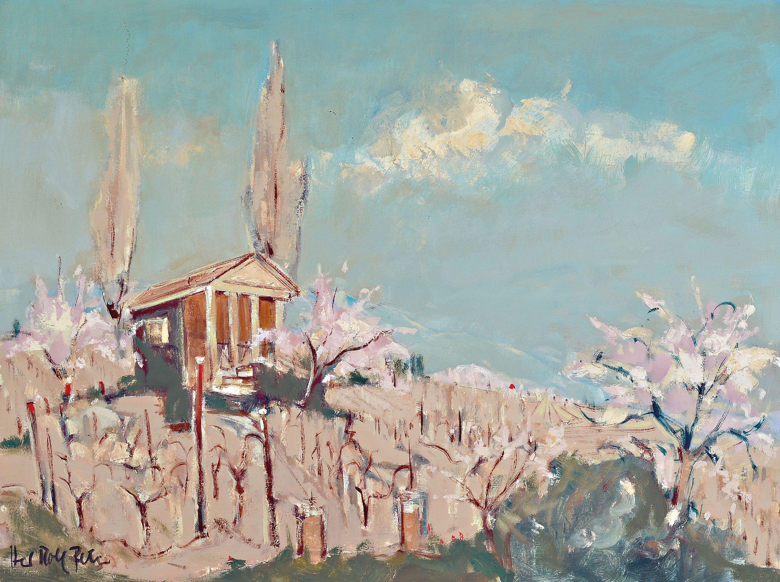 Image 26999598 - Hans Rolf Peter, 1926-2020 Neustadt an der Weinstr., ´Mandelblüte in der Pfalz´, ...