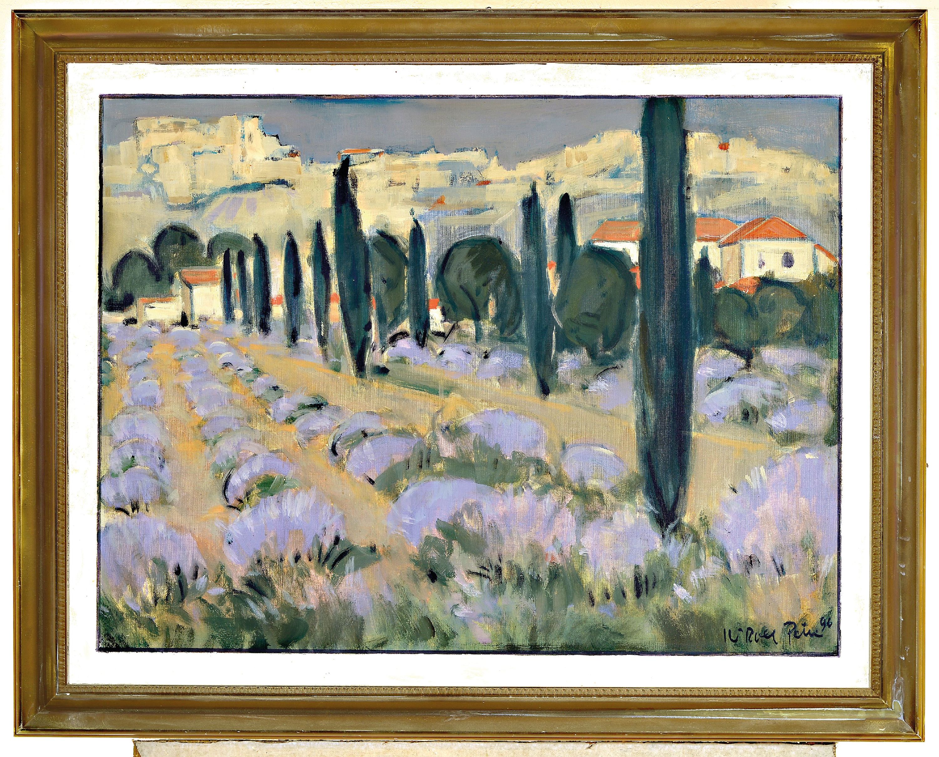 Detail k: Hans Rolf Peter, 1926-2020 Neustadt an der Weinstr., Landschaft in der Provence, Öl/Lwd, rechts unten sign. und dat. 96, ca. 70x90cm, R. ca. 80x100cm