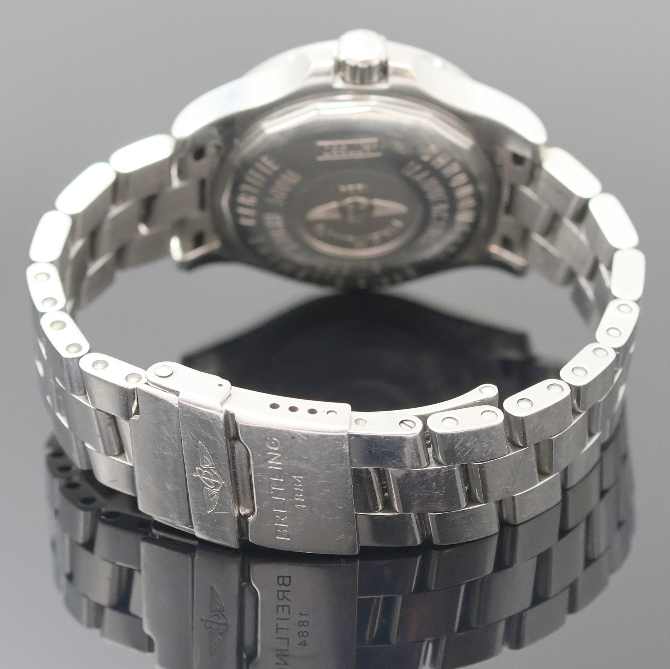 Detail b: BREITLING Colt Ocean Chronometer Armbanduhr Referenz A77380, Schweiz um 2010, quarz, Edelstahlgeh. inkl. orig. Gliederband m. Faltschl., Boden u. ...