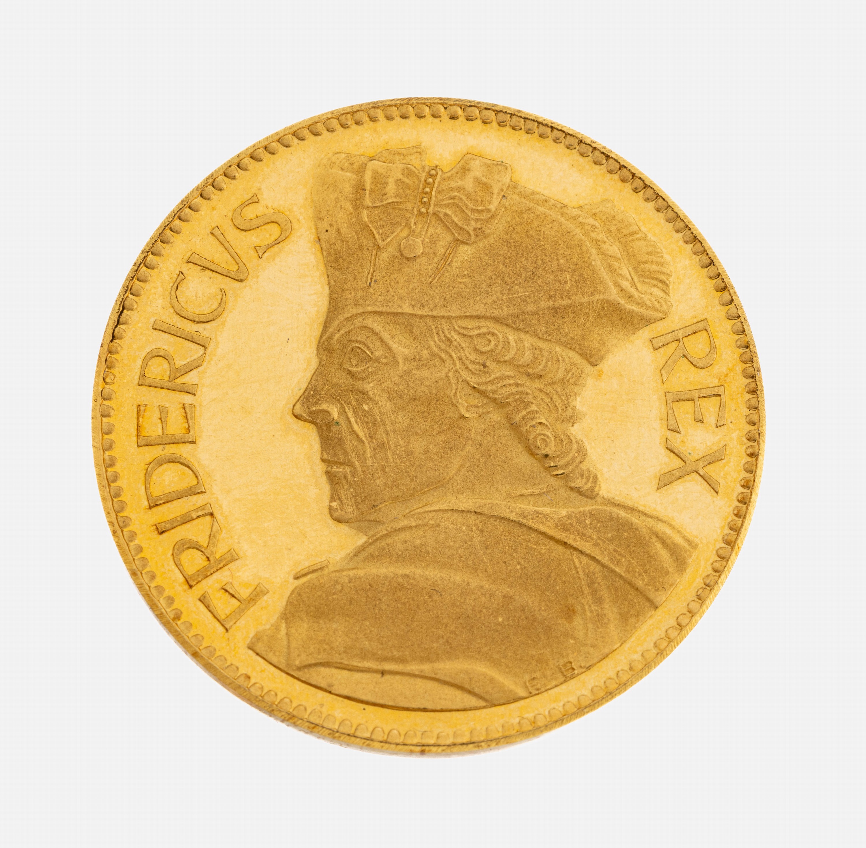 Image 26999633 - Goldmedaille, GG 900/000, AV: Fidericus Rex, D. ca. 3 cm, ca. 17.4 g